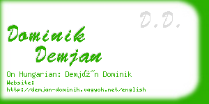 dominik demjan business card